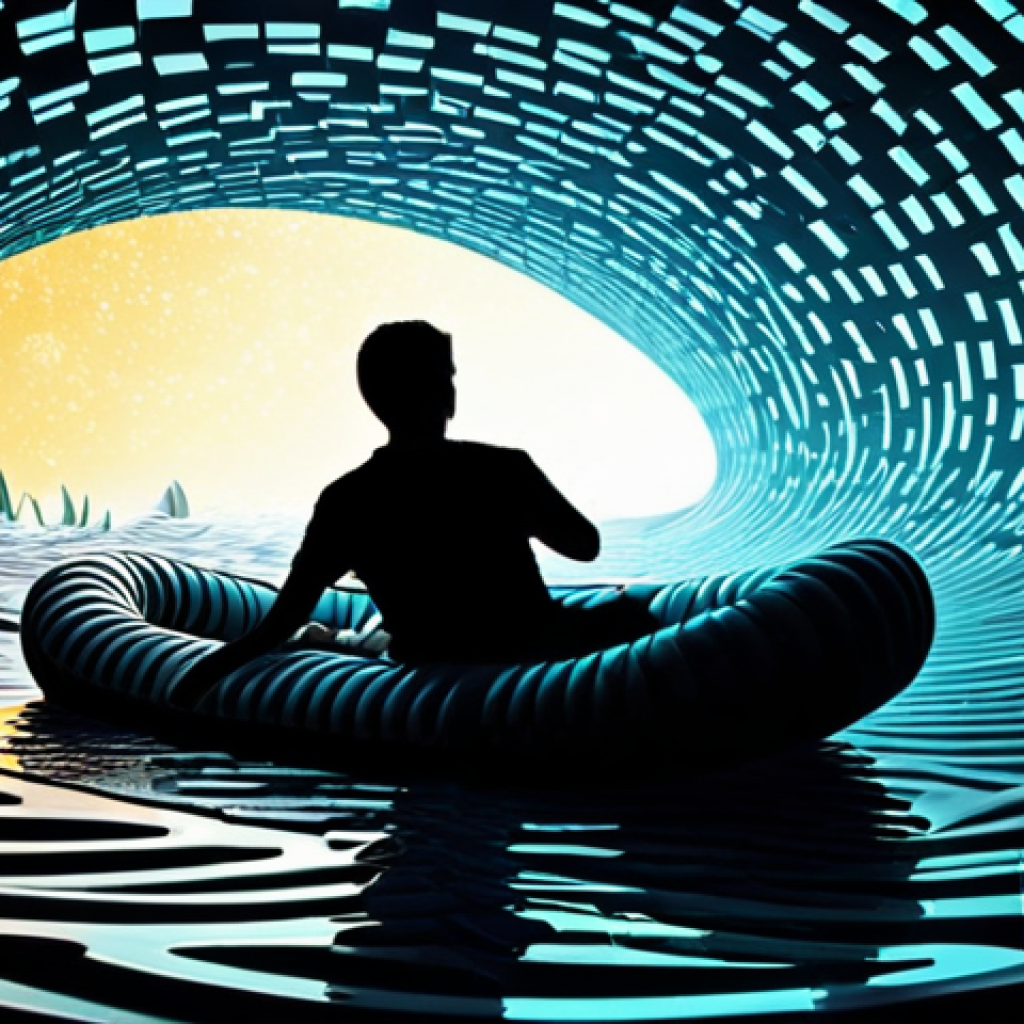 **Prompt 1: Navigating the Digital Ocean with Core Keywords**
    "A person, depicted as a solitary learner, floats on a small raft in a vast, swirling digital ocean. Around them, countless glowing screens and data streams represent an overwhelming flood of information. However, a clear, illuminated path cuts through the chaos, highlighted by specific, glowing keywords like 'Python for Data Analysis - Beginner' or 'Web Backend Development - Intermediate'. The overall mood is one of clarity emerging from confusion, emphasizing focus and purpose in self-directed learning. Digital art, cinematic lighting, high contrast, detailed."