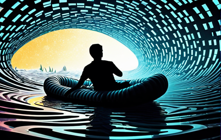 **Prompt 1: Navigating the Digital Ocean with Core Keywords**
"A person, depicted as a solitary learner, floats on a small raft in a vast, swirling digital ocean. Around them, countless glowing screens and data streams represent an overwhelming flood of information. However, a clear, illuminated path cuts through the chaos, highlighted by specific, glowing keywords like 'Python for Data Analysis - Beginner' or 'Web Backend Development - Intermediate'. The overall mood is one of clarity emerging from confusion, emphasizing focus and purpose in self-directed learning. Digital art, cinematic lighting, high contrast, detailed."