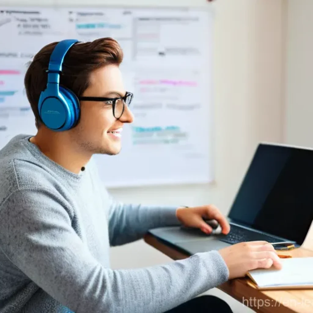 자기 주도 학습의 장점과 단점 - **Prompt:** A young adult, casually dressed in a comfortable sweater and jeans, is seated in a sunli...